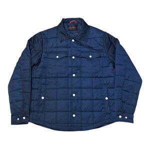 Robert Graham Men's Medium Quilted Jacket Blue Button Front Insulated NWT